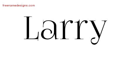 Vintage Name Tattoo Designs Larry Free Printout - Free Name Designs