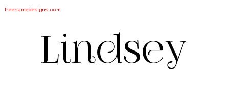 Vintage Name Tattoo Designs Lindsey Free Printout - Free Name Designs
