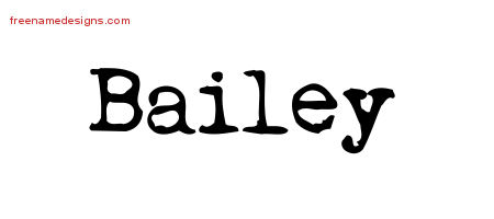 Vintage Writer Name Tattoo Designs Bailey Free - Free Name ...