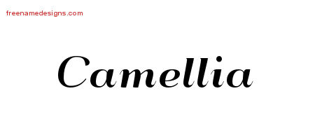 Art Deco Name Tattoo Designs Camellia Printable - Free ...