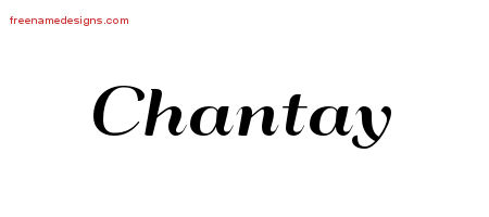 Chantay Art Deco Name Tattoo Designs