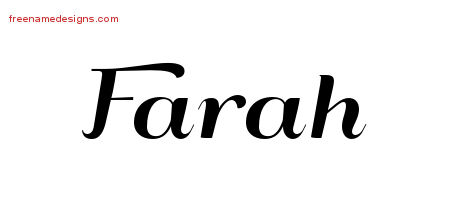 farah name designs tattoo deco fonda printable freenamedesigns