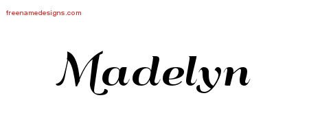 Art Deco Name Tattoo Designs Madelyn Printable - Free Name Designs