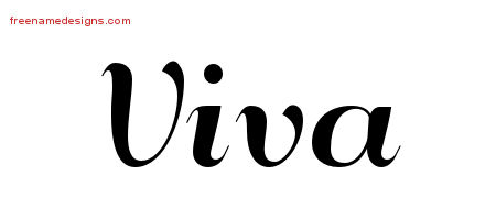 Art Deco Name Tattoo Designs Viva Printable - Free Name ...