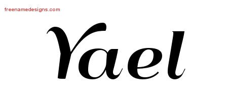 Art Deco Name Tattoo Designs Yael Printable - Free Name Designs