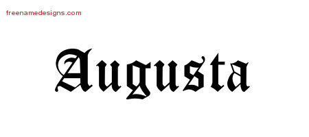 Blackletter Name Tattoo Designs Augusta Graphic Download ...