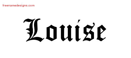 Blackletter Name Tattoo Designs Louise Graphic Download - Free Name Designs