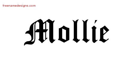 Blackletter Name Tattoo Designs Mollie Graphic Download - Free Name Designs