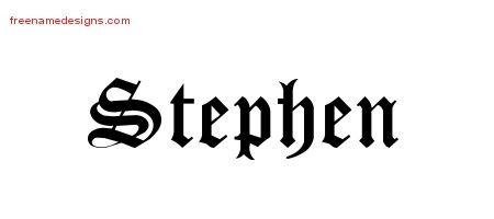Blackletter Name Tattoo Designs Stephen Graphic Download - Free Name