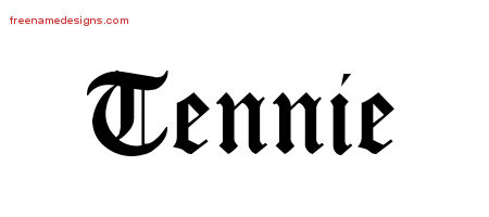 Blackletter Name Tattoo Designs Tennie Graphic Download ...