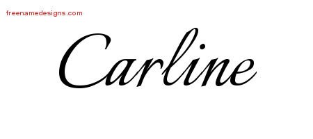Calligraphic Name Tattoo Designs Carline Download Free - Free Name Designs