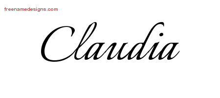 Calligraphic Name Tattoo Designs Claudia Download Free ...