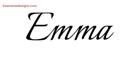 Calligraphic name tattoo designs emma download free  free name designs