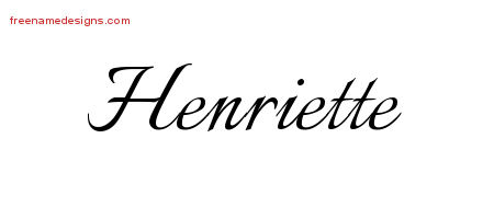 Calligraphic Name Tattoo Designs Henriette Download Free ...