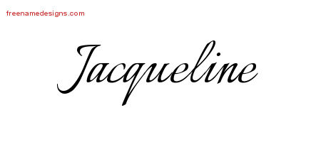 Calligraphic Name Tattoo Designs Jacqueline Download Free ...