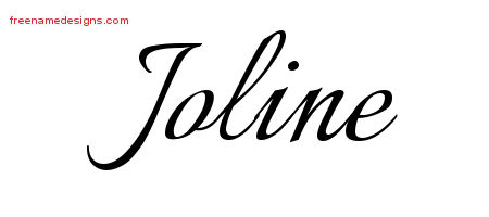 Joline Calligraphic Name Tattoo Designs