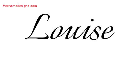 Calligraphic Name Tattoo Designs Louise Download Free - Free Name Designs