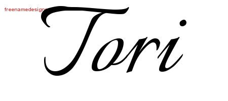 Calligraphic Name Tattoo Designs Tori Download Free - Free Name Designs