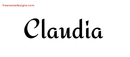 Calligraphic Stylish Name Tattoo Designs Claudia Download ...