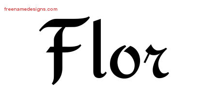 Calligraphic Stylish Name Tattoo Designs Flor Download Free - Free Name ...