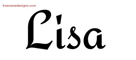 Calligraphic Stylish Name Tattoo Designs Lisa Download Free - Free Name ...