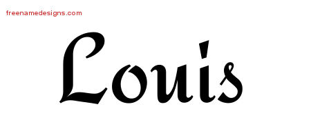 Calligraphic Stylish Name Tattoo Designs Louis Download Free - Free