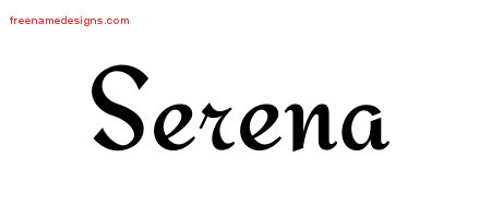 name serena sydney selene designs tattoo calligraphic stylish sondra lettering freenamedesigns