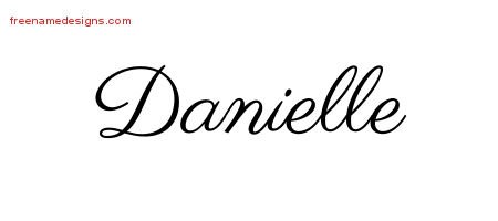 Classic Name Tattoo Designs Danielle Graphic Download - Free Name Designs