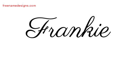 Frankie Classic Name Tattoo Designs