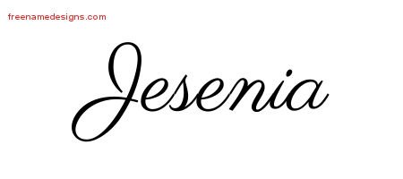 Classic Name Tattoo Designs Jesenia Graphic Download - Free Name Designs