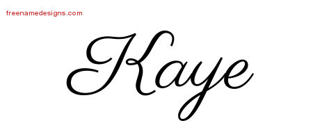 Kaye Classic Name Tattoo Designs