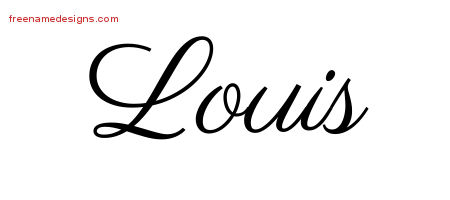 Classic Name Tattoo Designs Louis Graphic Download - Free Name Designs