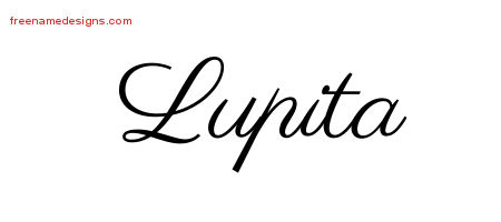 Lupita Classic Name Tattoo Designs