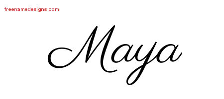 Maya Classic Name Tattoo Designs
