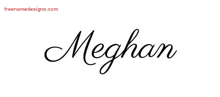 meghan name designs tattoo classic graphic