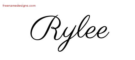 Classic Name Tattoo Designs Rylee Graphic Download - Free Name Designs