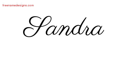 Classic Name Tattoo Designs Sandra Graphic Download - Free ...