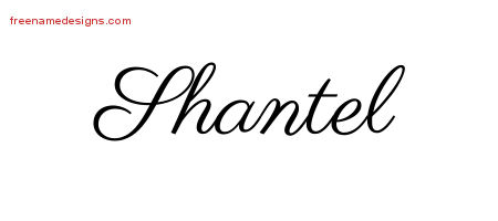 Shantel Classic Name Tattoo Designs