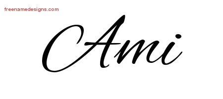 Cursive Name Tattoo Designs Ami Download Free - Free Name Designs