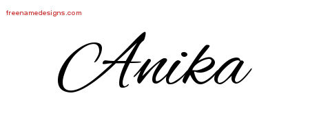 Cursive Name Tattoo Designs Anika Download Free Free Name Designs