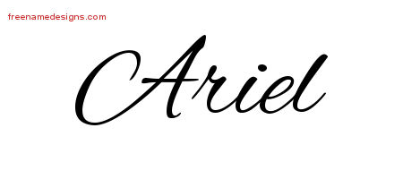 Cursive Name Tattoo Designs Ariel Download Free - Free Name Designs