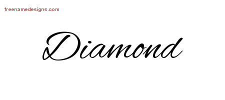 Cursive Name Tattoo Designs Diamond Download Free - Free Name Designs