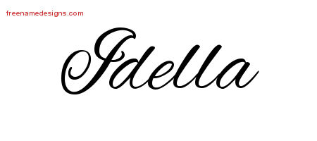 Idella Cursive Name Tattoo Designs