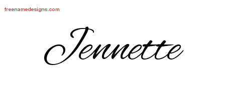 Cursive Name Tattoo Designs Jennette Download Free - Free Name Designs