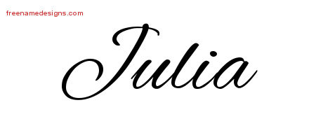 Cursive Name Tattoo Designs Julia Download Free - Free Name Designs