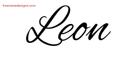 Cursive Name Tattoo Designs Leon Download Free - Free Name Designs