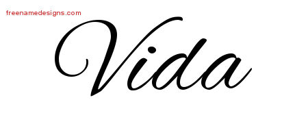 Cursive Name Tattoo Designs Vida Download Free - Free Name ...