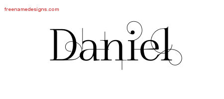 Decorated Name Tattoo Designs Daniel Free - Free Name Designs