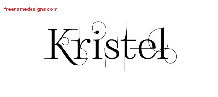 Kristel Decorated Name Tattoo Designs