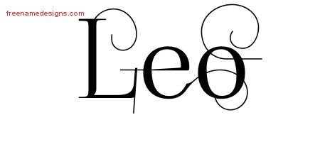 Decorated Name Tattoo Designs Leo Free - Free Name Designs